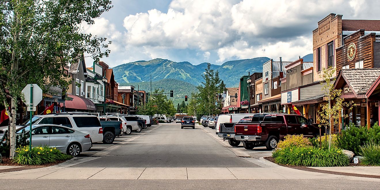 The scenic town of Whitefish, Montana.