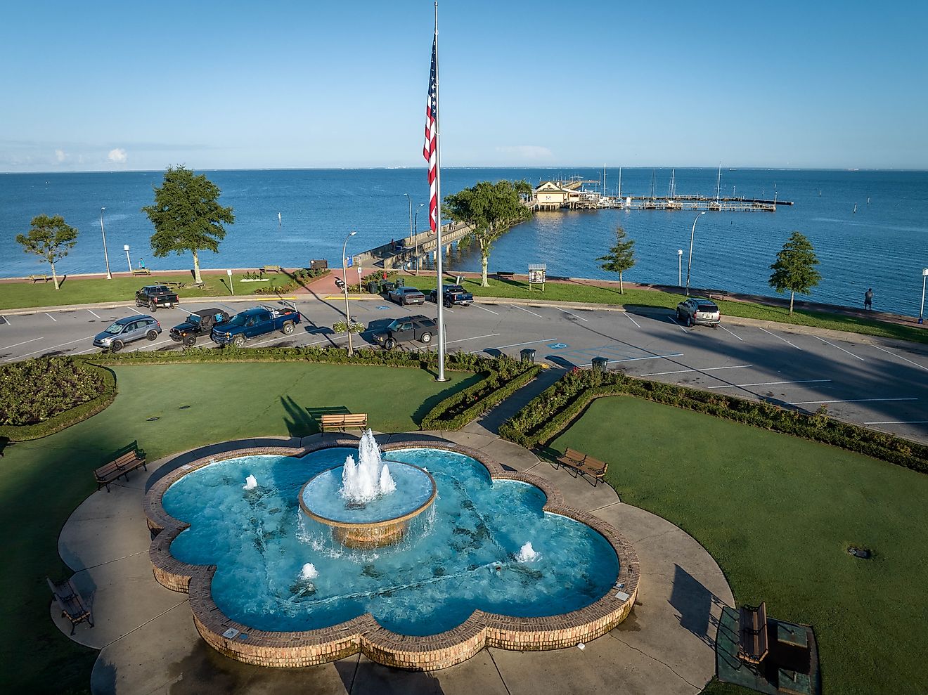 Aerial view of Fairhope, Alabama
