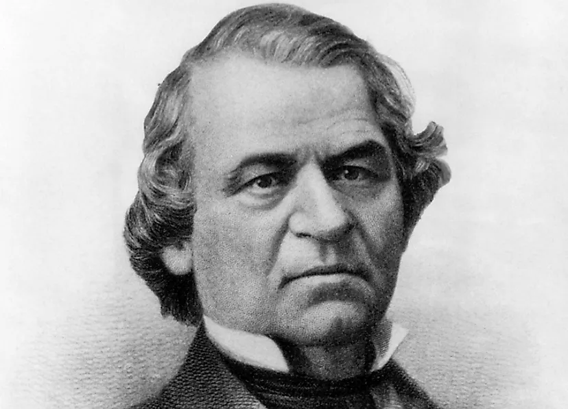 Johnson was Lincoln's Vice-President, coming to power after the latter's assassination and favoring a quick reconciliation with the former Confederate States.