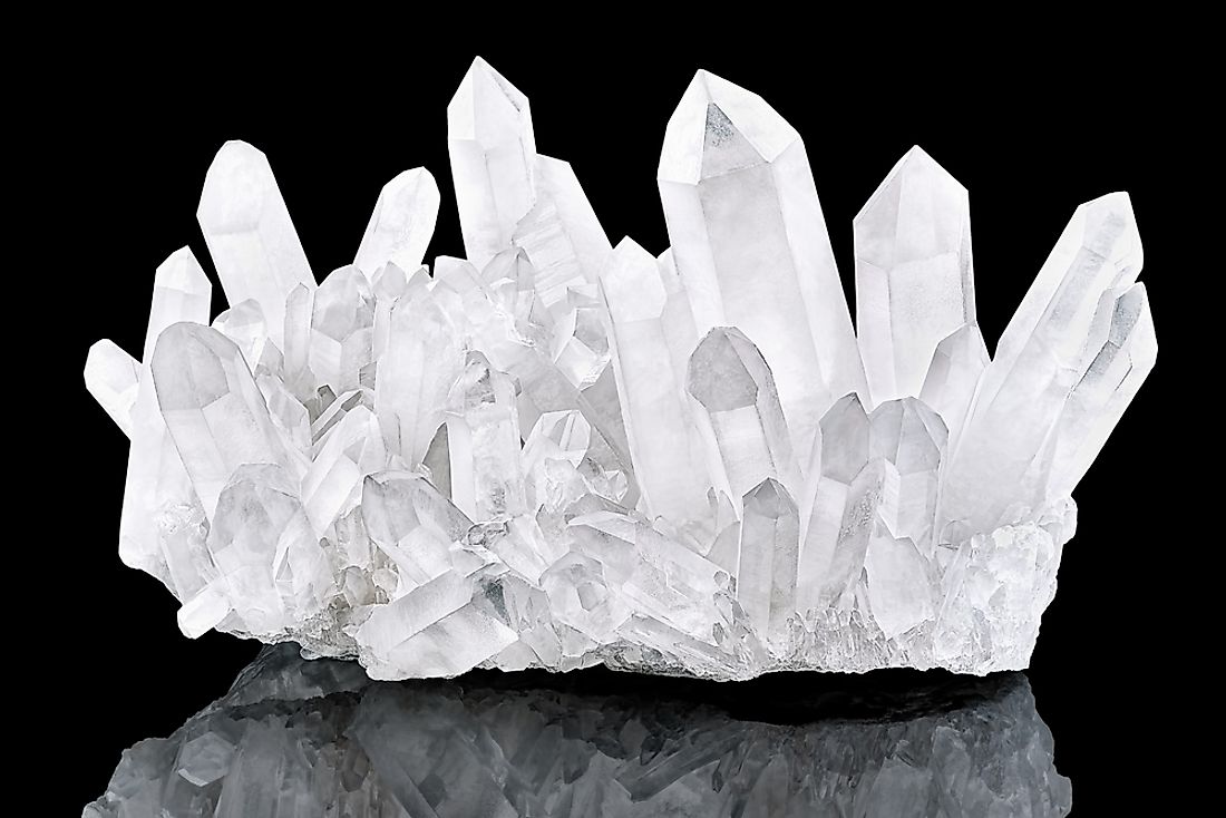 Clusters of Quartz crystals.