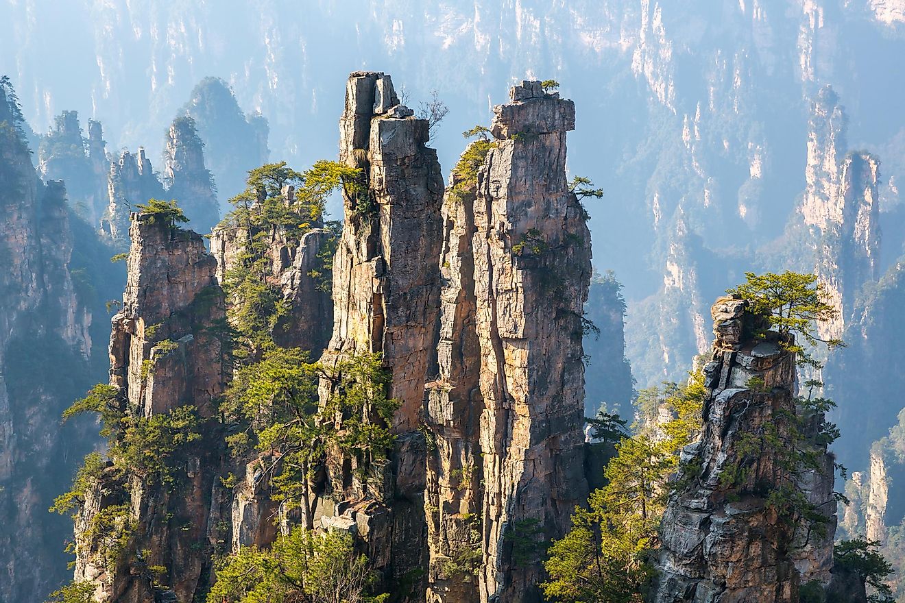 The Wulingyuan-Zhangjiajie National Forest Park in Hunan, China.