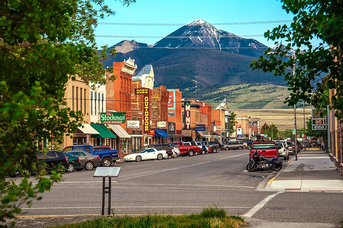 Historic centre of Livingston, Montana. Editorial credit: Nick Fox / Shutterstock.com.