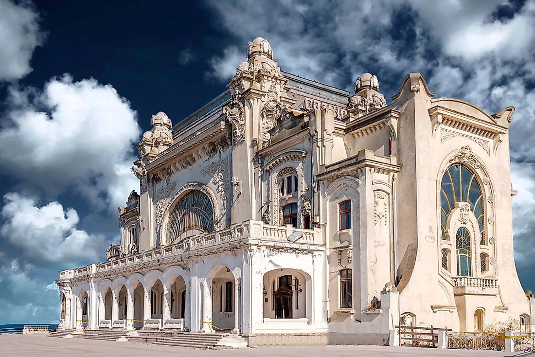 The famous Constanta Casino in Constanta, Romania. 
