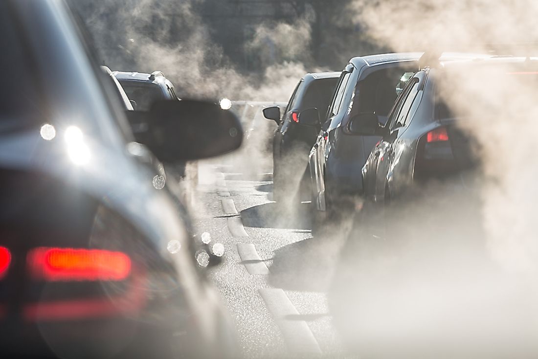 Motor vehicle emissions are a type of primary pollutant. 