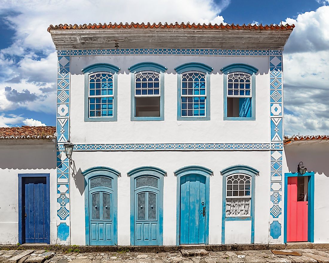 An old Portuguese colonial building in Brazil. 