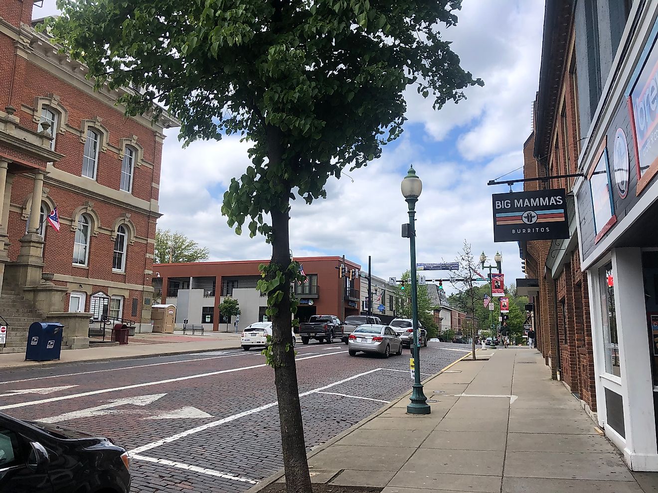 Court street in the Main Street in the downtown of the city that is home to Ohio University.
