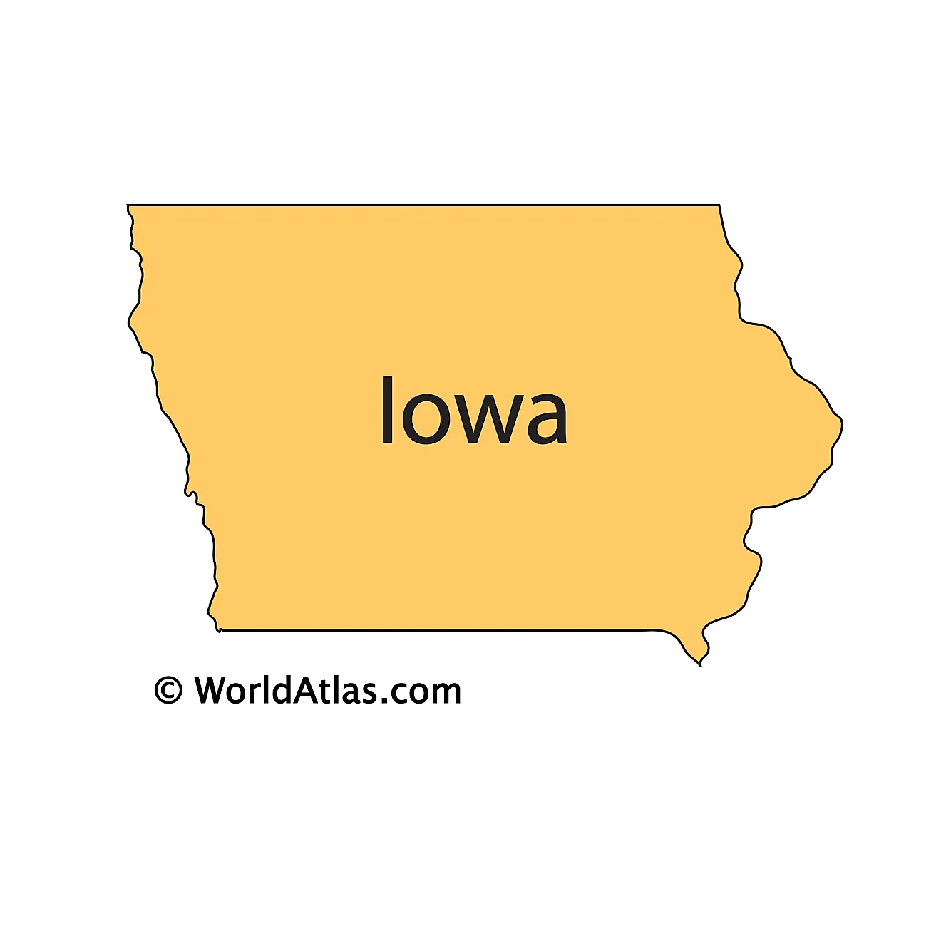 Mapa de contorno de Iowa