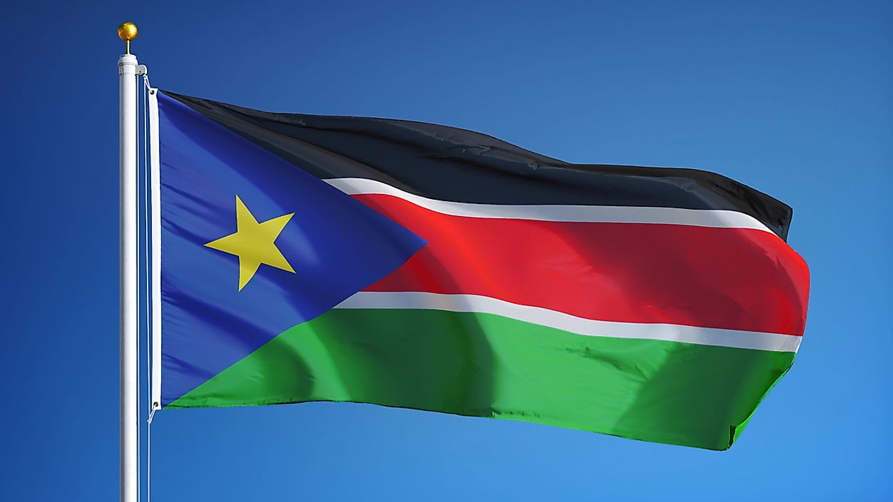 The flag of South Sudan.