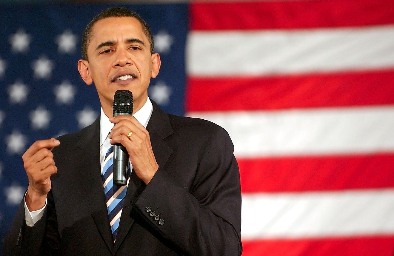 On November 4th, 2008, Barack Obama won the presidency and became the first African-American president of the United States. Credit: Everett Collection / Shutterstock.com