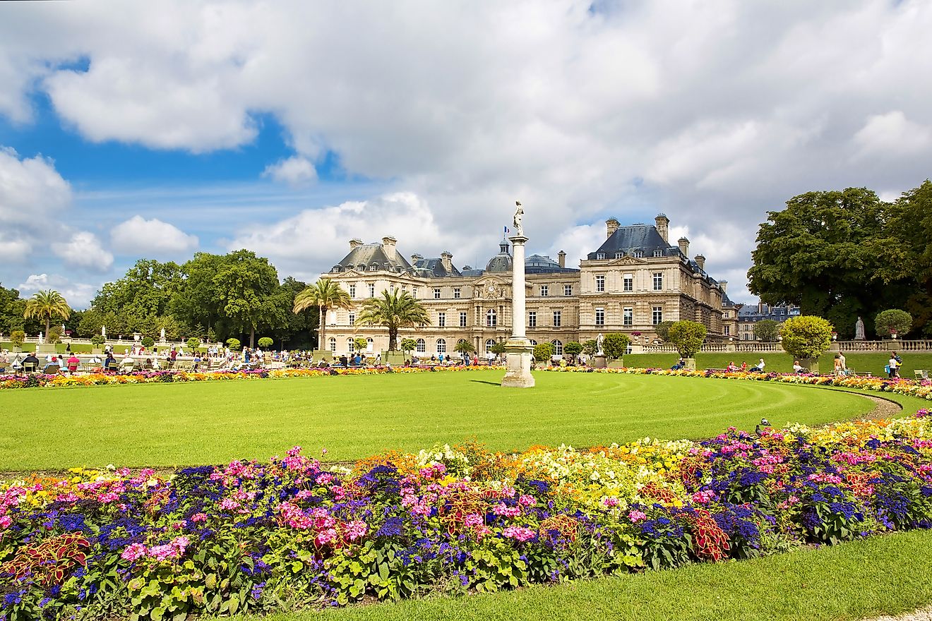 The beautiful view of the Luxembourg Gardens in Paris, France