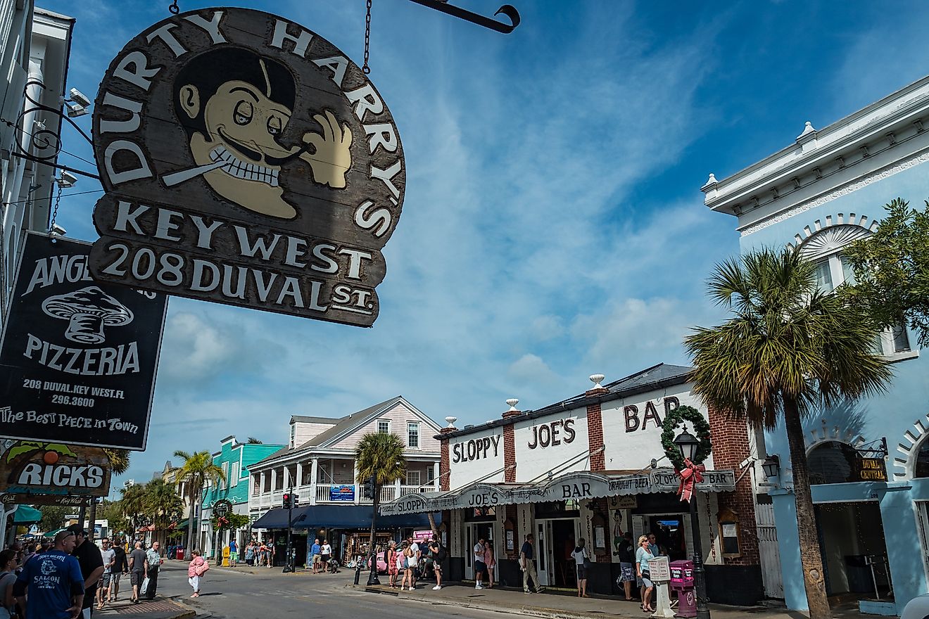 Downtown area of Key West. Editorial credit: Markus Haberkern / Shutterstock.com.