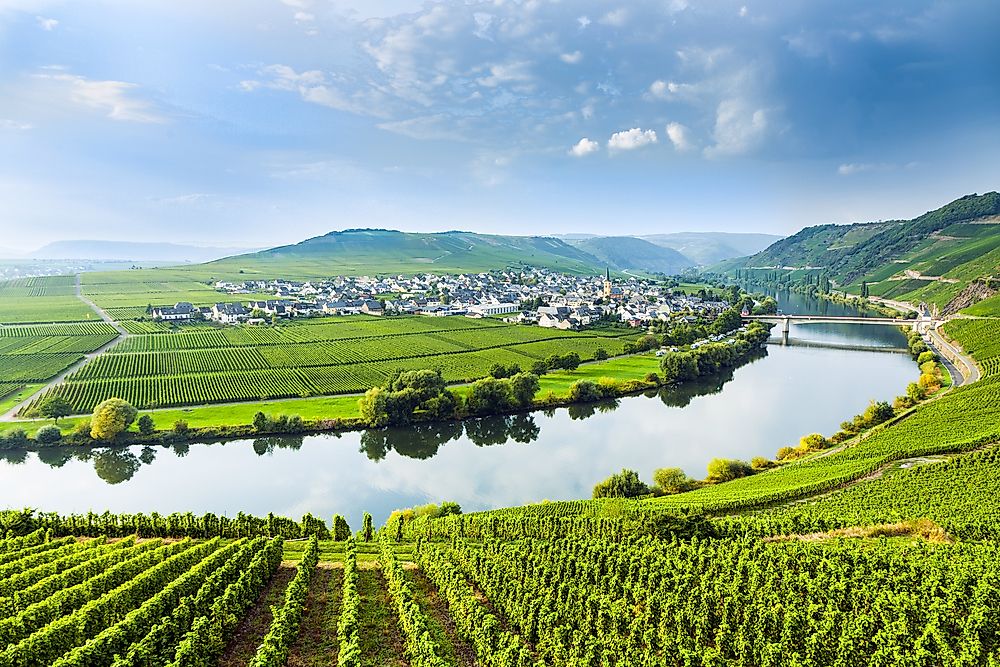 The Moselle River, which Germany and Luxembourg both exercise control over in a modern-day example of condominium. 