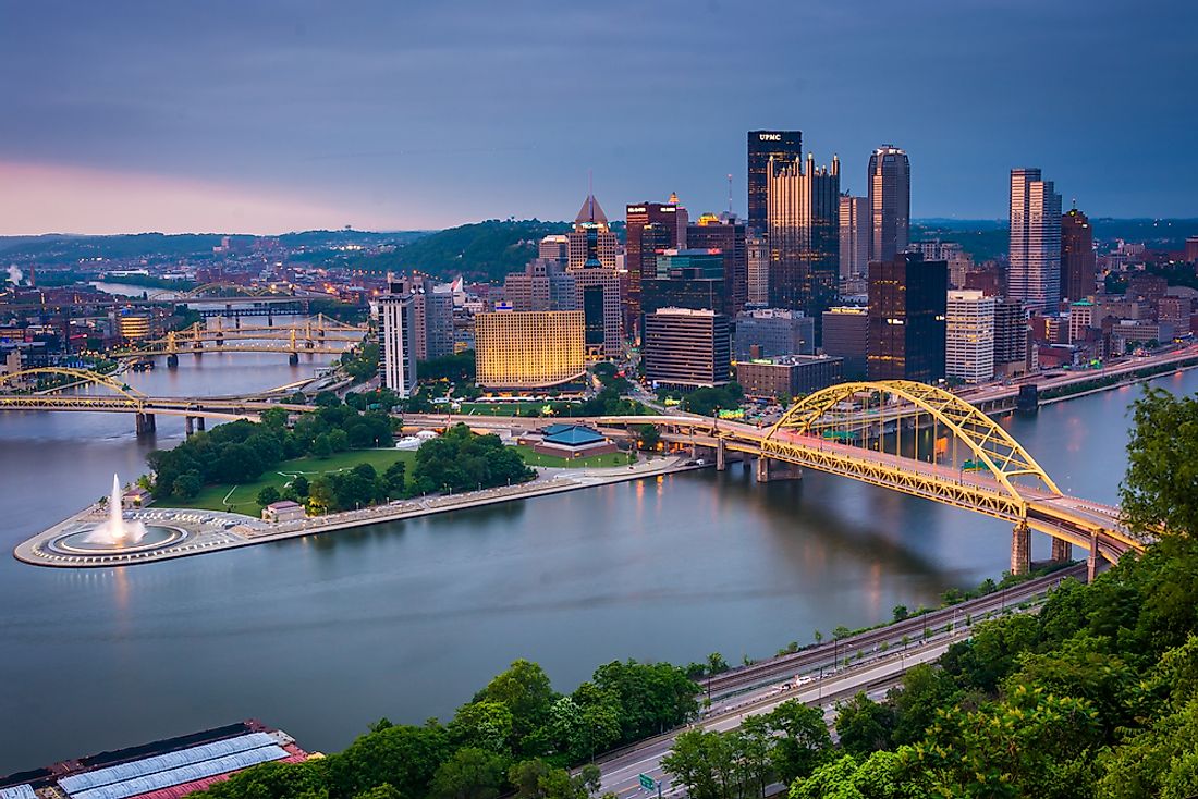 The beautiful skyline of Pittsburgh. 