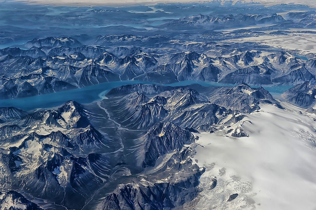 An aerial view of Greenland. Photo credit: shutterstock.com.