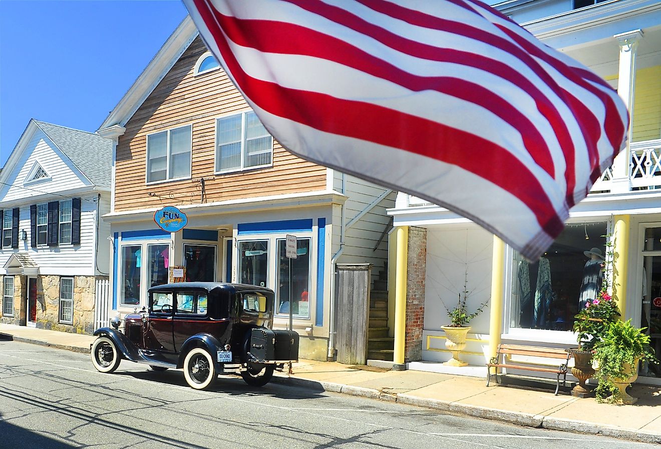 Downtown street in Stonington, Connecticut. Image credit Joe Tabacca via Shutterstock