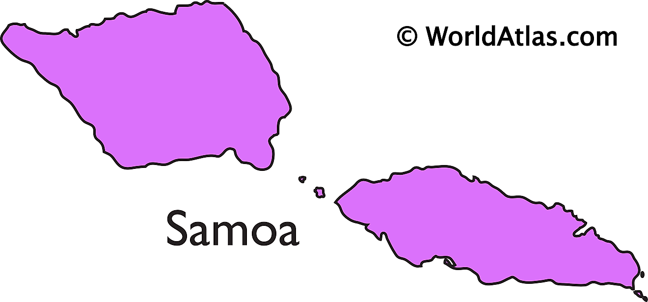 Mapa de contorno de Samoa