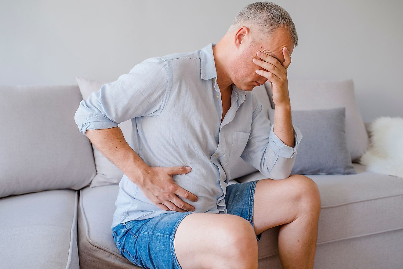 Appendix cancer can lead to intense stomach pain. Image credit: Dragana Gordic/Shutterstock.com