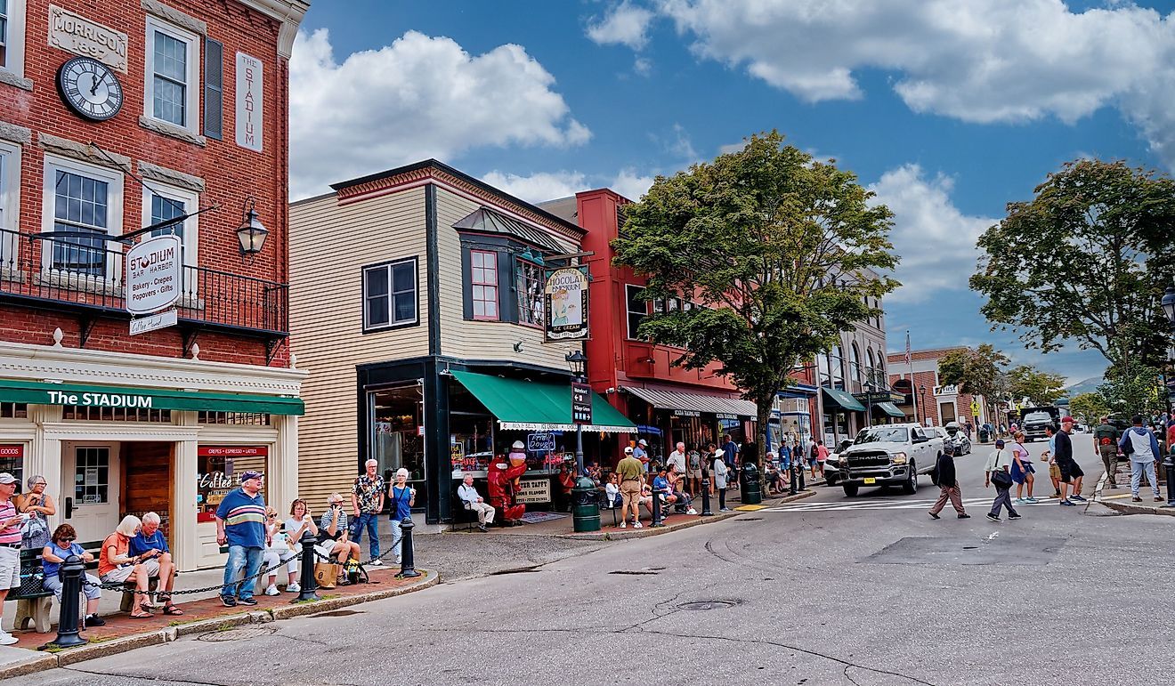Bar Harbor, on the coast of Maine, has a population of only 5,000 but cruise ships bring in 250,000 tourists. Editorial credit: Darryl Brooks / Shutterstock.com