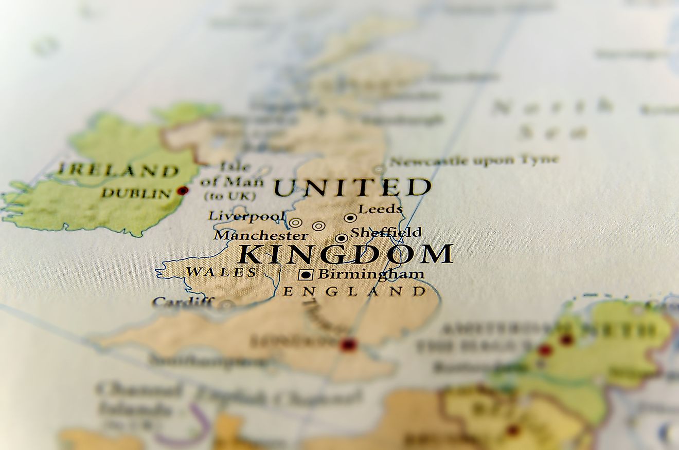 Geographic map of the United Kingdom with its constituent countries. Image credit: Bennian/Shutterstock