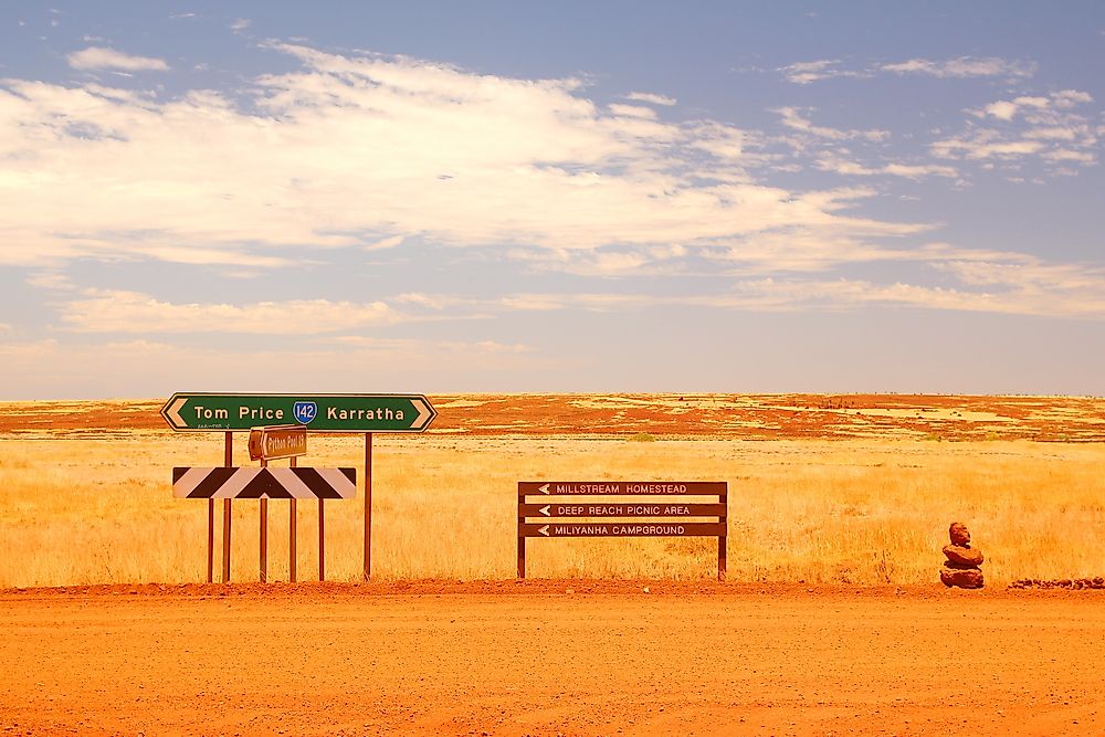 The flat Australian outback. 