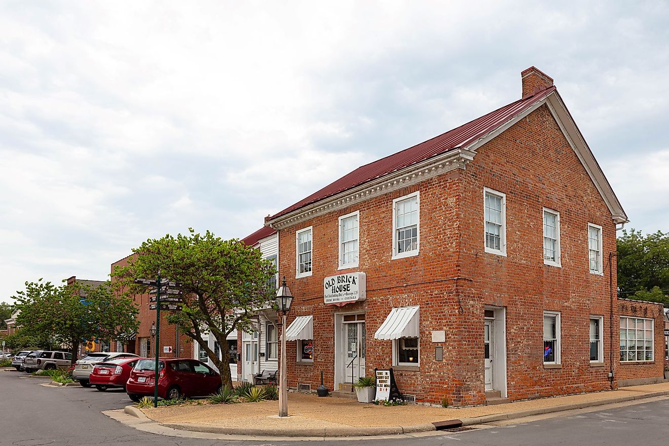 Historic buildings in Ste. Genevieve, Missouri. Editorial credit: Roberto Galan / Shutterstock.com