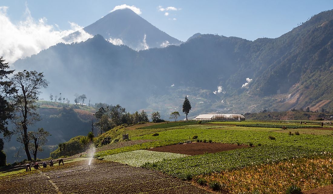 Arable land for agriculture is one of Guatemala's crucial resources.