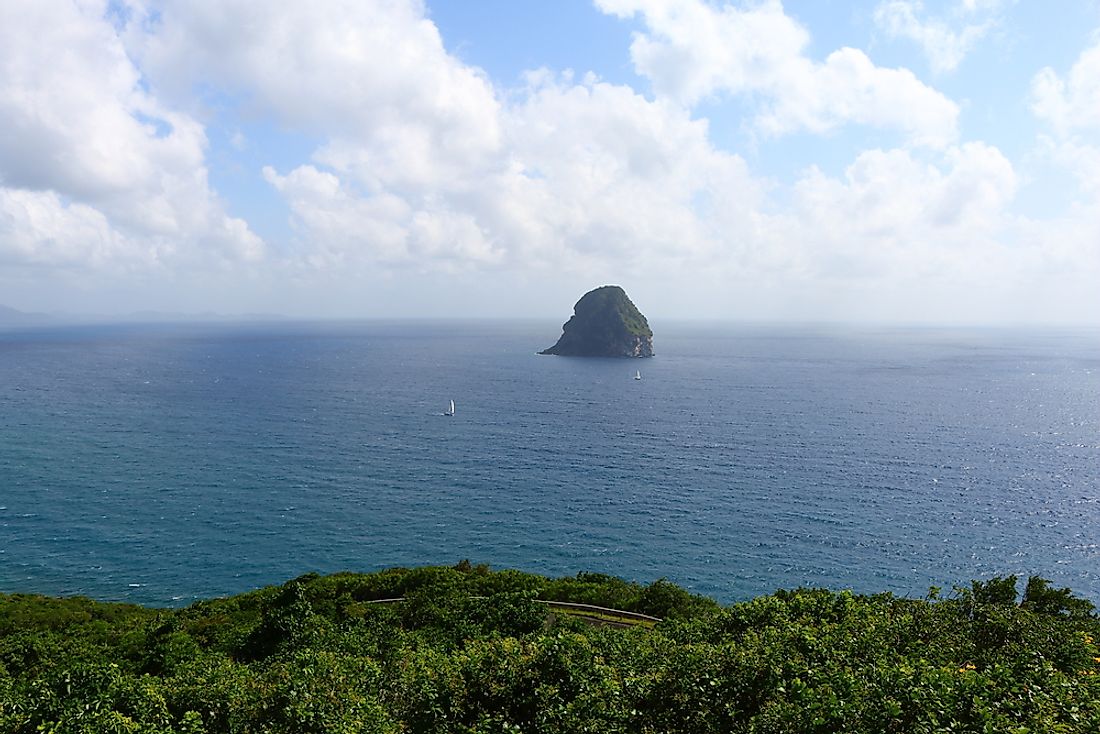 Sunlight reflecting off the rock gave it its name, Diamond Rock. 