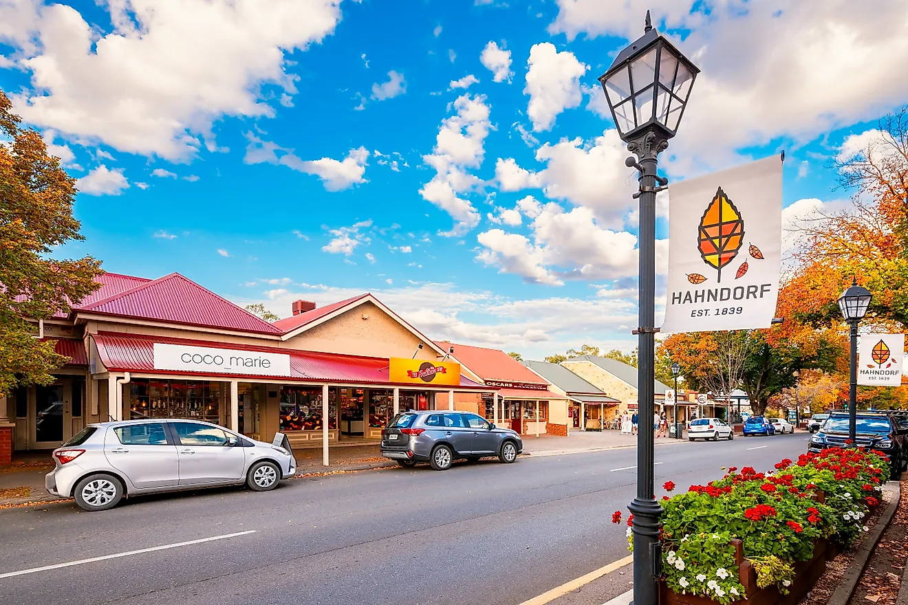 The downtown area of Hahndorf, South Australia, Australia. Image credit: myphotobank.com.au / Shutterstock.com.