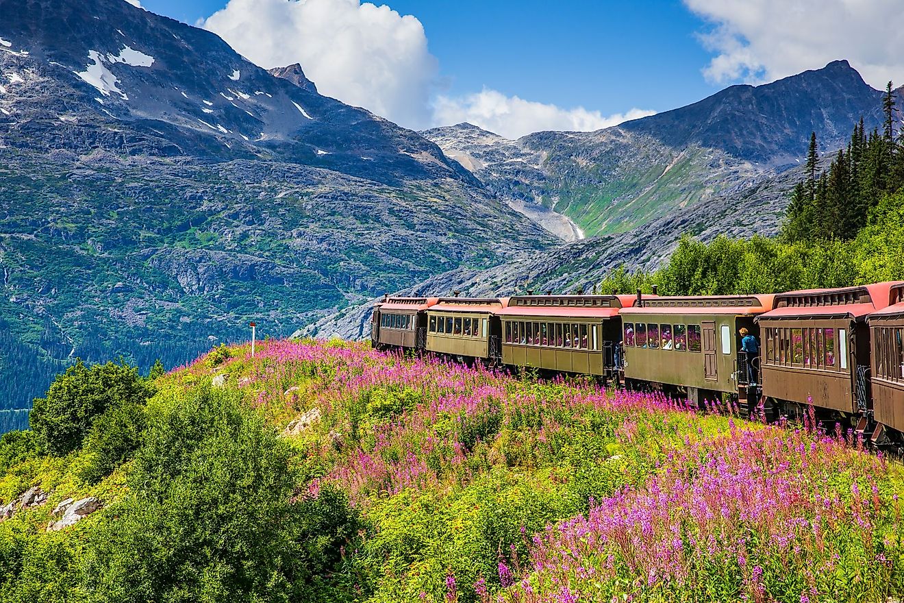 Yukon Route Railroad in Skagway, Alaska.