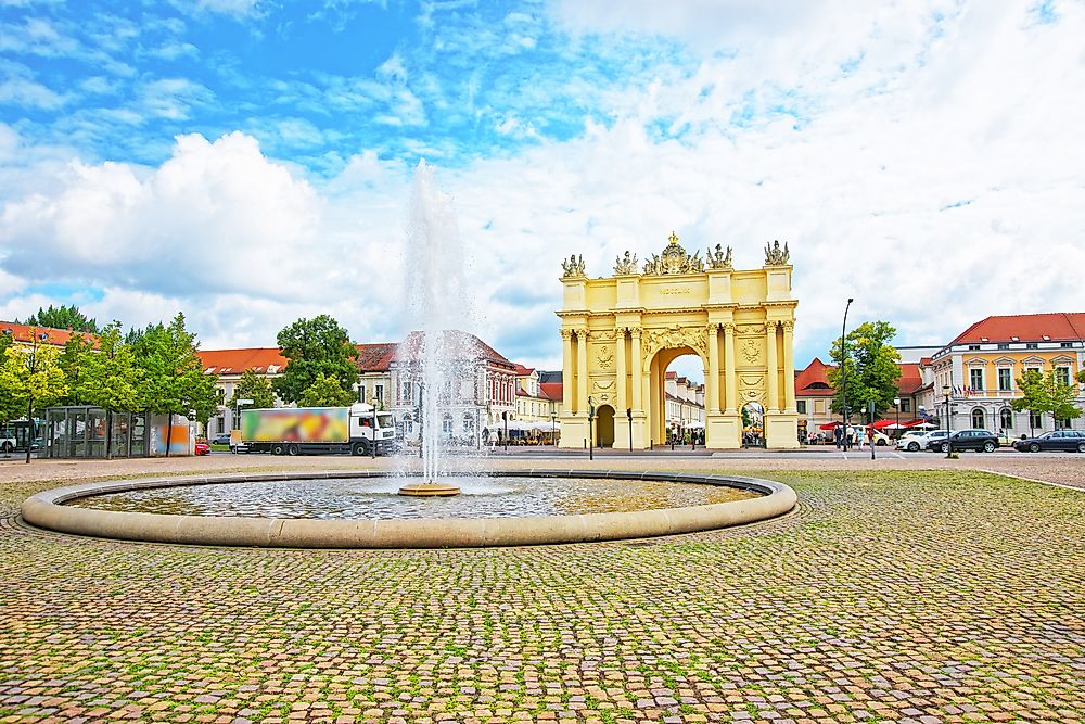 Potsdam, the largest city in Brandenburg. 