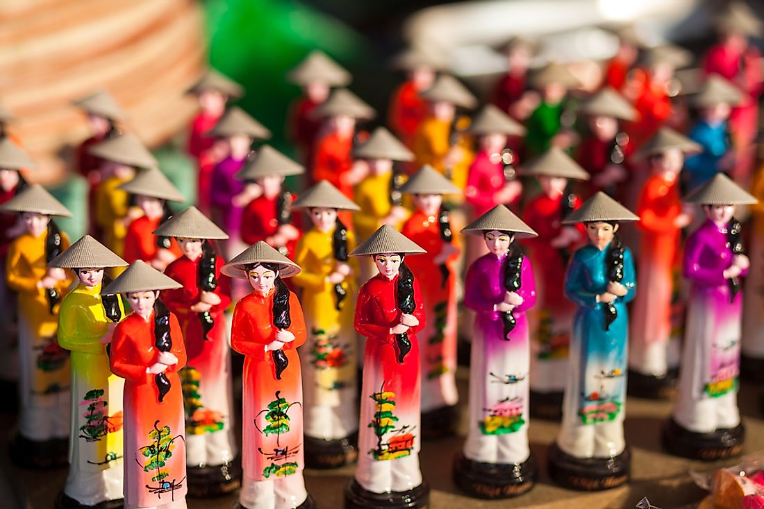 Traditional souvenirs sold in Hanoi. 