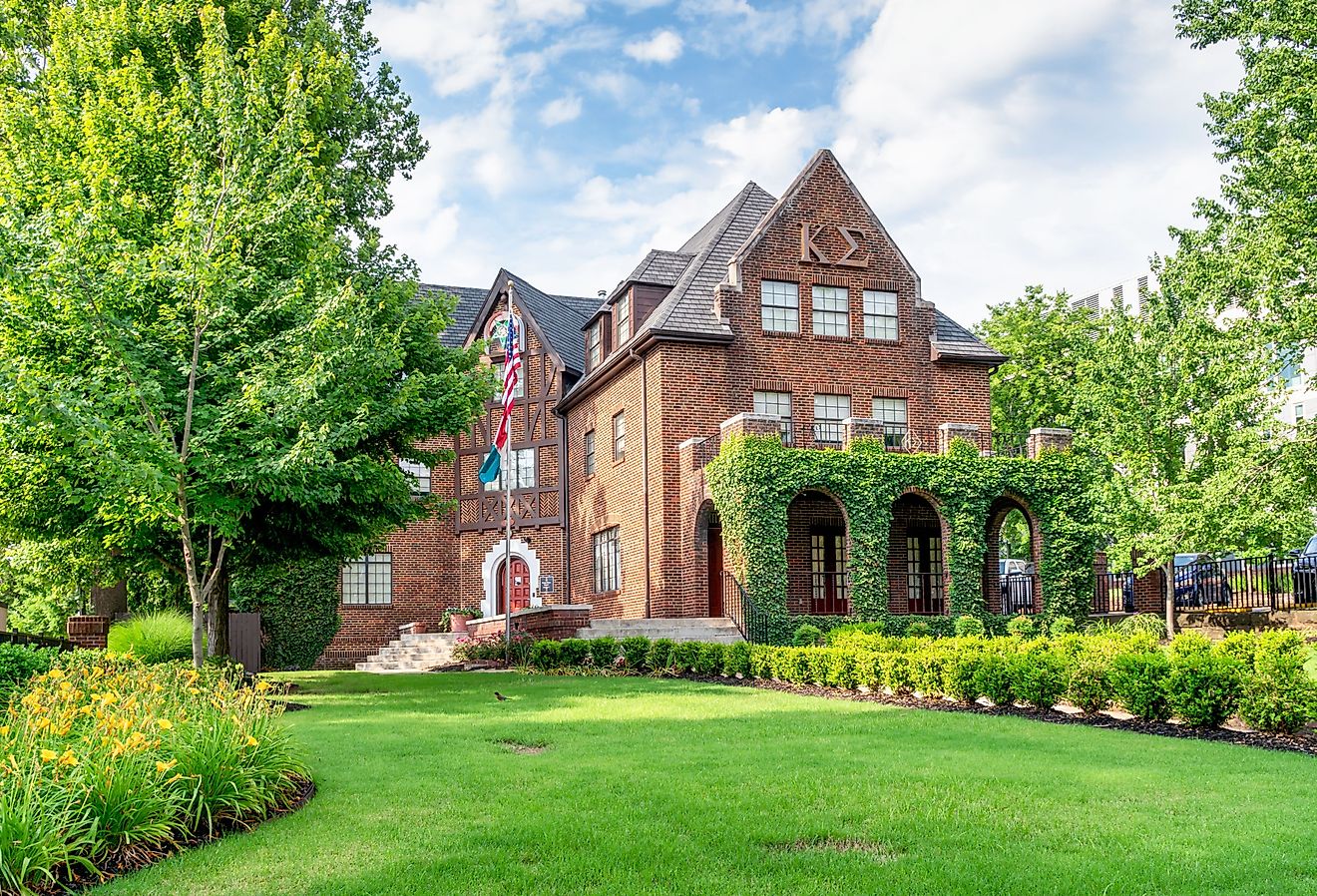 Cooper House on the campus of the University of Arkansas. Image credit Ken Wolter via Shutterstock.