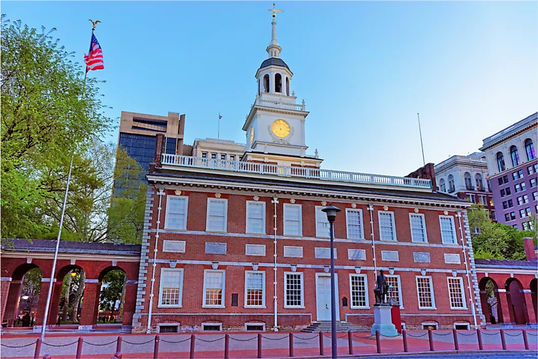 The US Constitution and Declaration of Independence were signed at Independence Hall in Philadelphia on July 4, 1776.