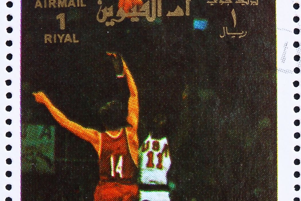 Stamp depicting the 1972 Olympics basketball finals in Munich. Editorial credit: Boris15 / Shutterstock.com