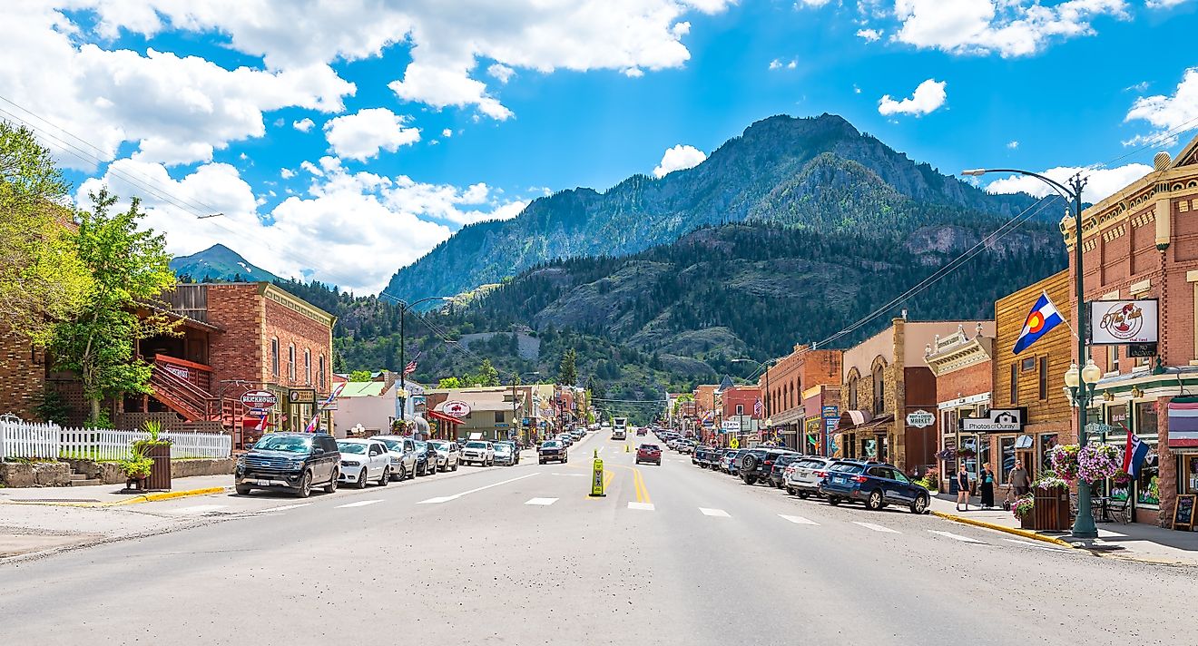 A picturesque view of Ouray, Colorado, and the San Juan Mountains, via Andriy Blokhin / Shutterstock.com