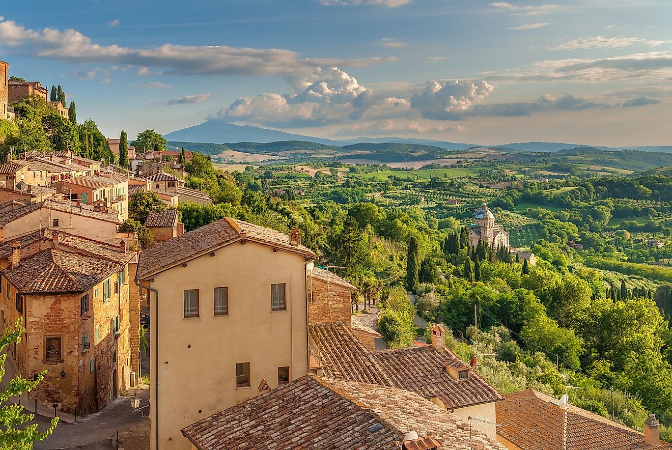 The rolling hills and wineries in Tuscany make for a beautiful vacation.