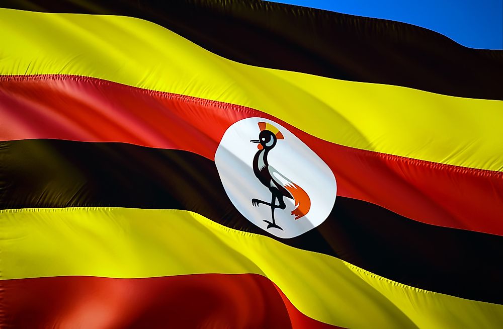 The flag of Uganda. 