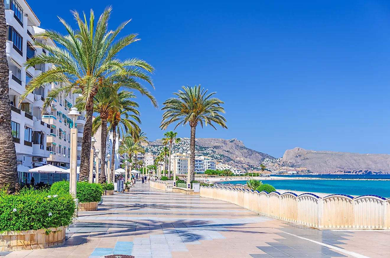 The gorgeous coastline of Altea, Spain.