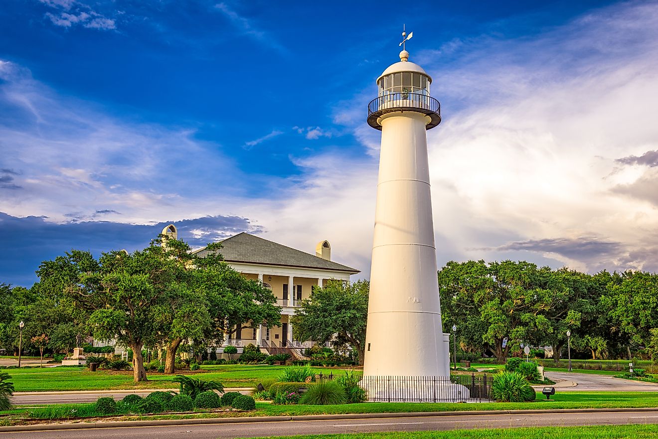 Biloxi, Mississippi USA at Biloxi Lighthouse.