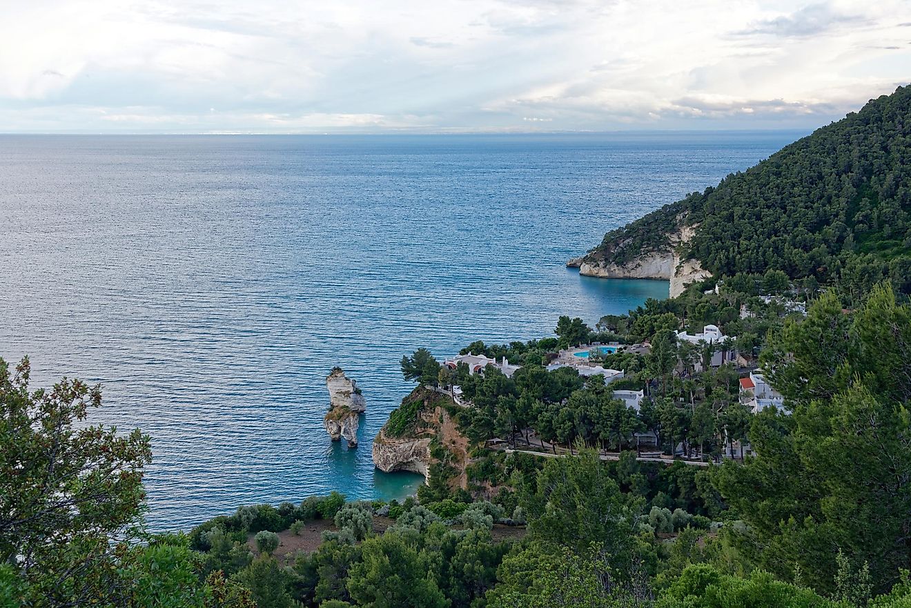 The Gulf of Manfredonia bordering the Italian coast.