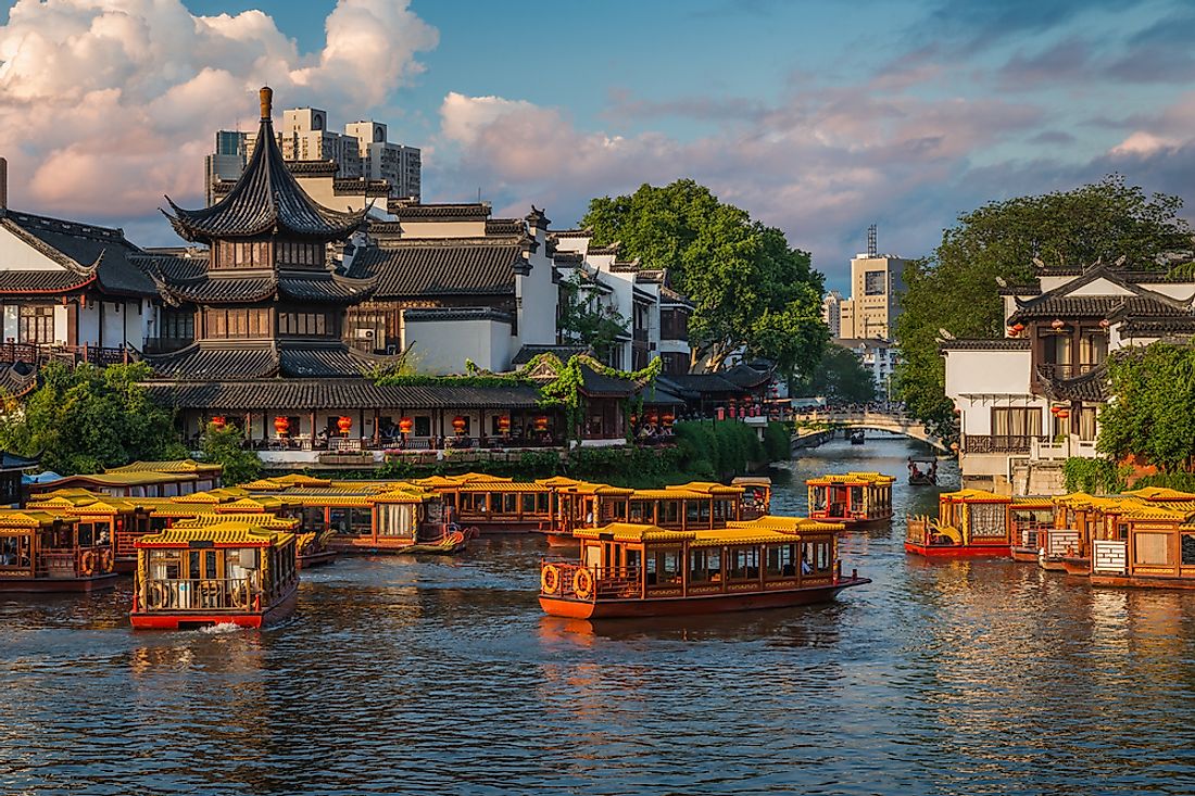 A Confucius temple in Nanjing, China. 