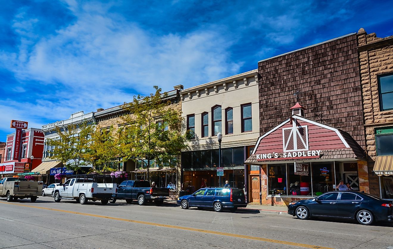 Sheridan, Wyoming, is known for its cozy downtown. Editorial Credit: Sandra Foyt / shutterstock.com