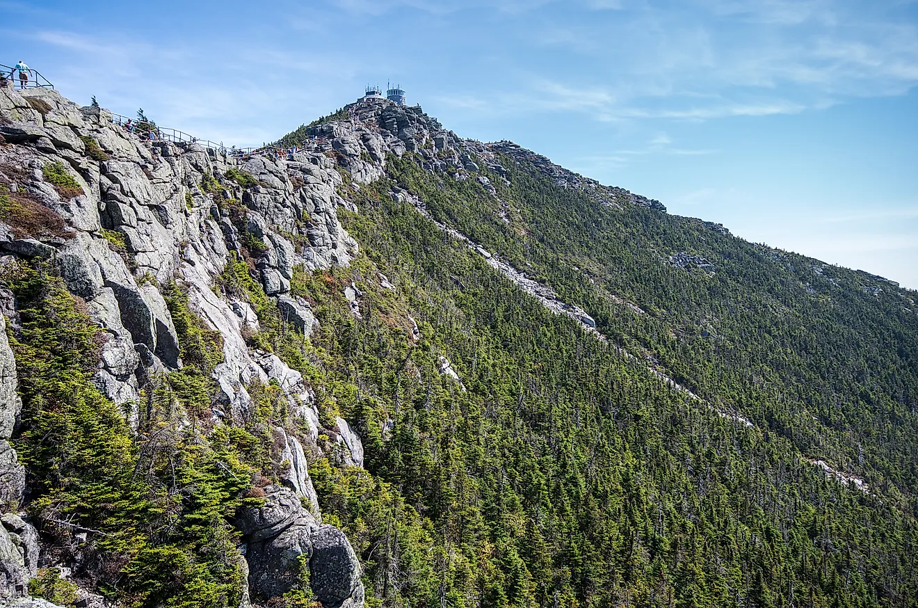 Views from the trail at Whiteface mountain in Adirondack Park, New York. 