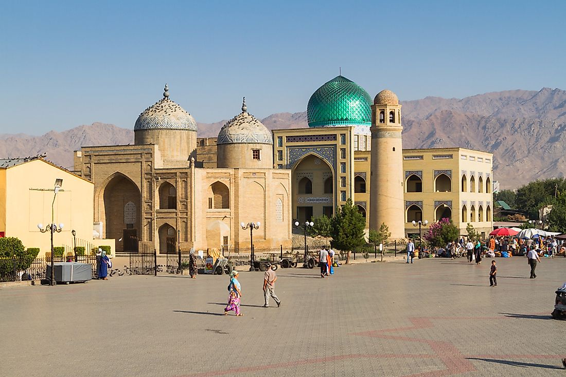 The Masjidi Jami Mosque in Khujand, Tajikistan. Editorial credit: Milosz Maslanka / Shutterstock.com. 