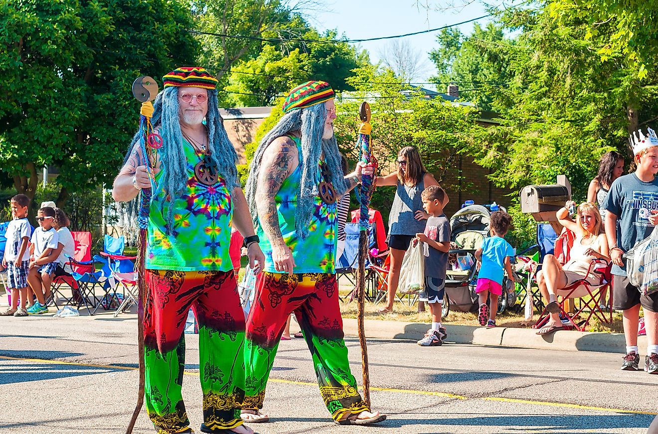 Double Take Parade in Twinsburg, Ohio. Image credit: Kenneth Sponsler / Shutterstock.com 