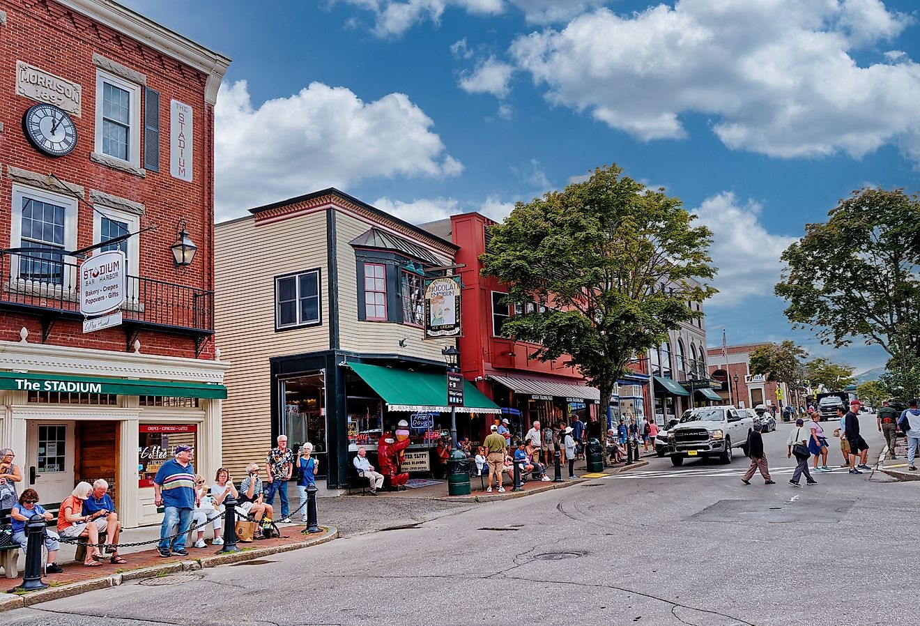 Downtown Bar Harbor, Maine. Image credit Darryl Brooks via Shutterstock