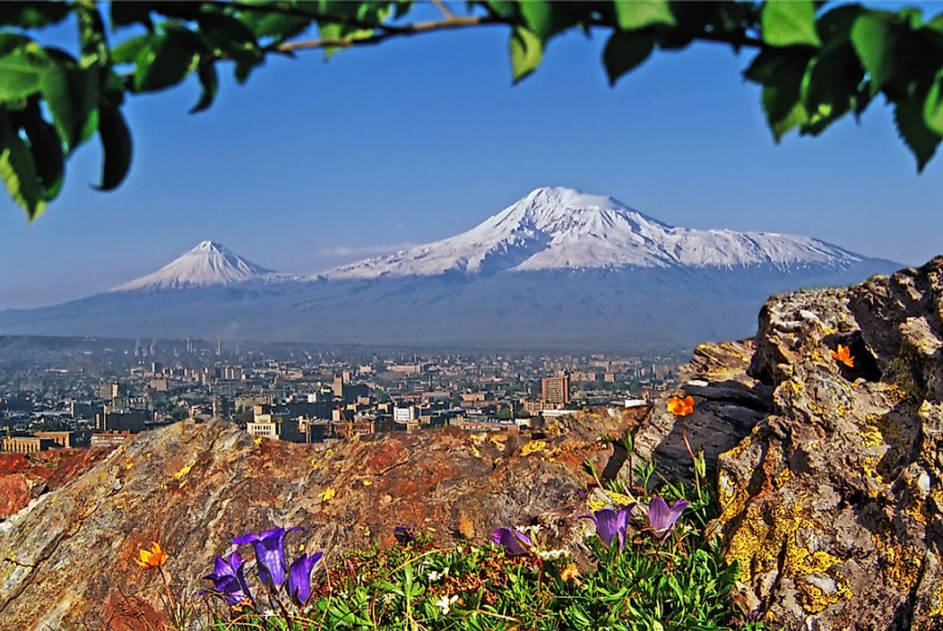 Mount Ararat and Yerevan, Armenia are located in Transcaucasia.