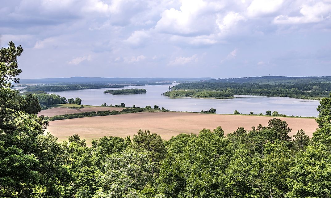 The Arkansas River near Little Rock, Arkansas.