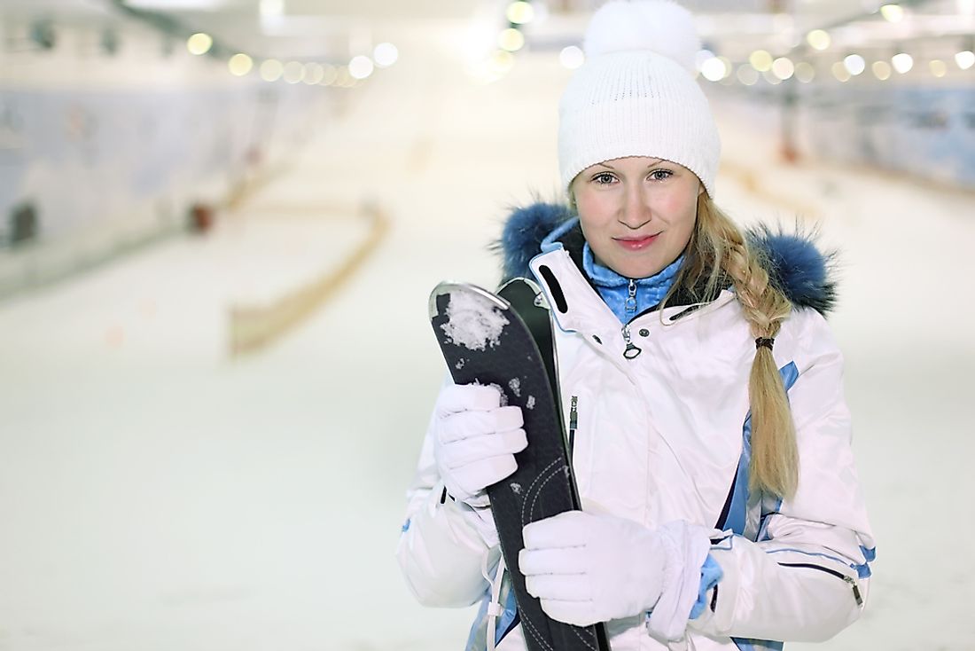 Dubai offers tourists the unique experience of skiing indoors. 