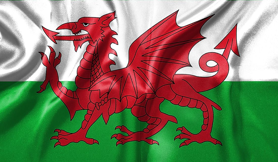 The flag of Wales. 